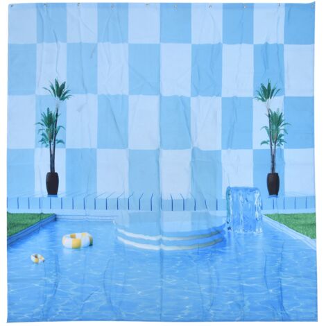 Waterproof Shower Curtain Shower Curtain for Bathroom Curtain Decoration for Summer Cool Pool70.9x70.9in