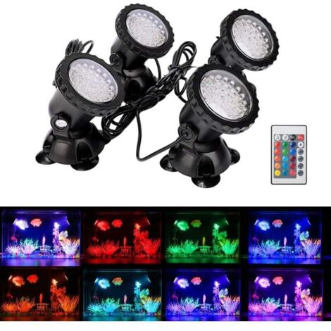 Waterproof Submersible LED Floodlights, RGB Spot Lamp, Adjustable Waterproof IP68 Lamp for Outdoor, Garden, Pool, Pond