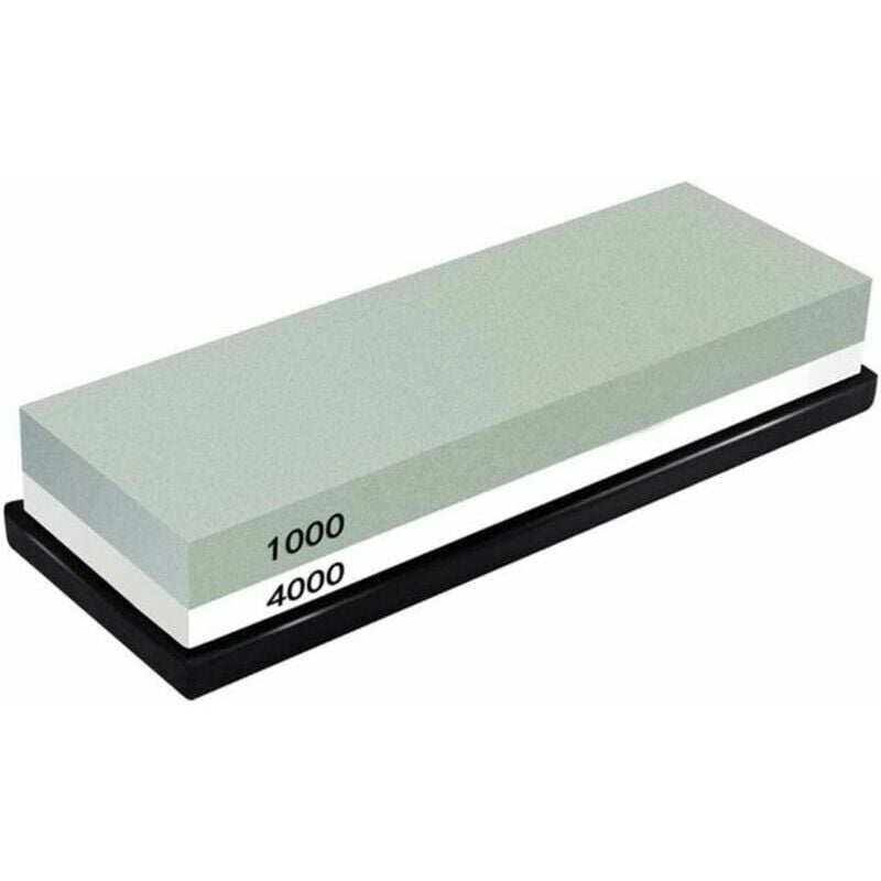 Hoopzi - Waterstone Rubber Stone Holder Included Whetstone Grit Whetstone - Knife Sharpener, Light Green White, l