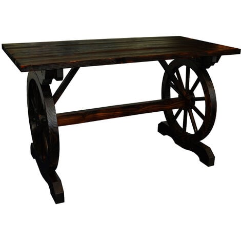 main image of "WATSONS - Cartwheel Table Outdoors - Burntwood"
