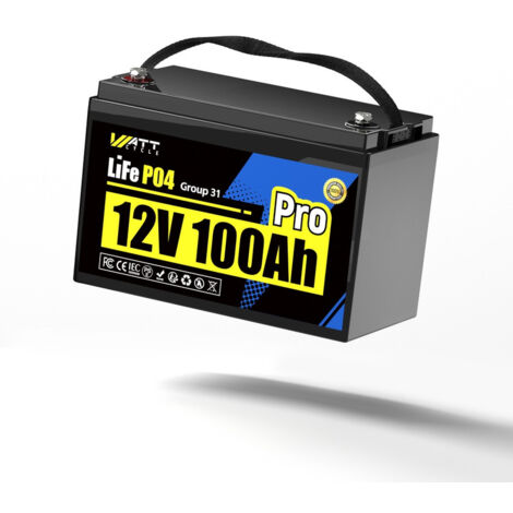 Batterie Lithium Power Queen 12V 100Ah Bluetooth - Lifepo4 Pour Camping-Car, Solaire Et Bateau