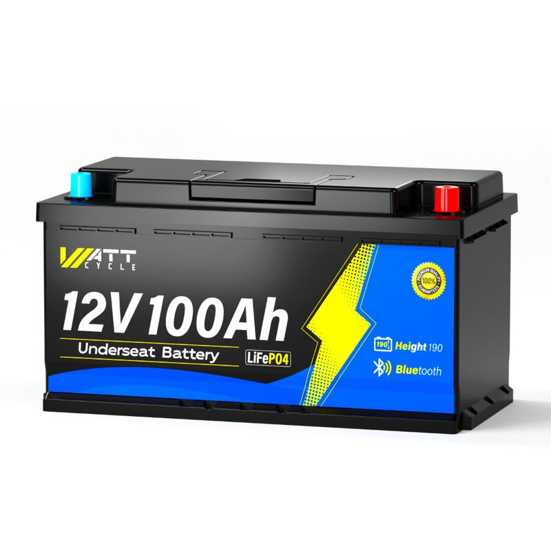 12V 100Ah H190 Bluetooth Batterie Lithium,Batterie LiFePO4 avec Protection Low-Temp,BMS 100A,1280Wh,Rechargeable,Hauteur 188MM,Batterie de