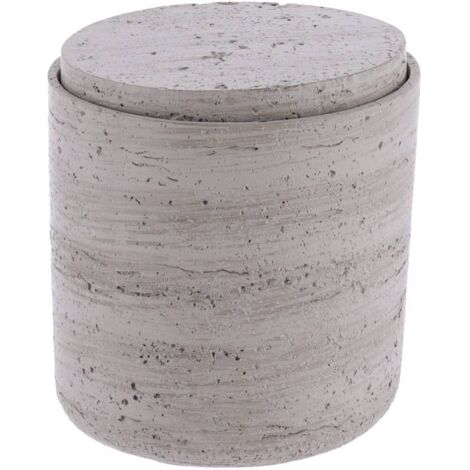 Wattebox aus polyresin mit betoneffekt - grau - Tendance