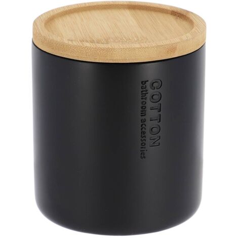 Wattebox polyresin bambusdeckel - schwarz bambus - Tendance