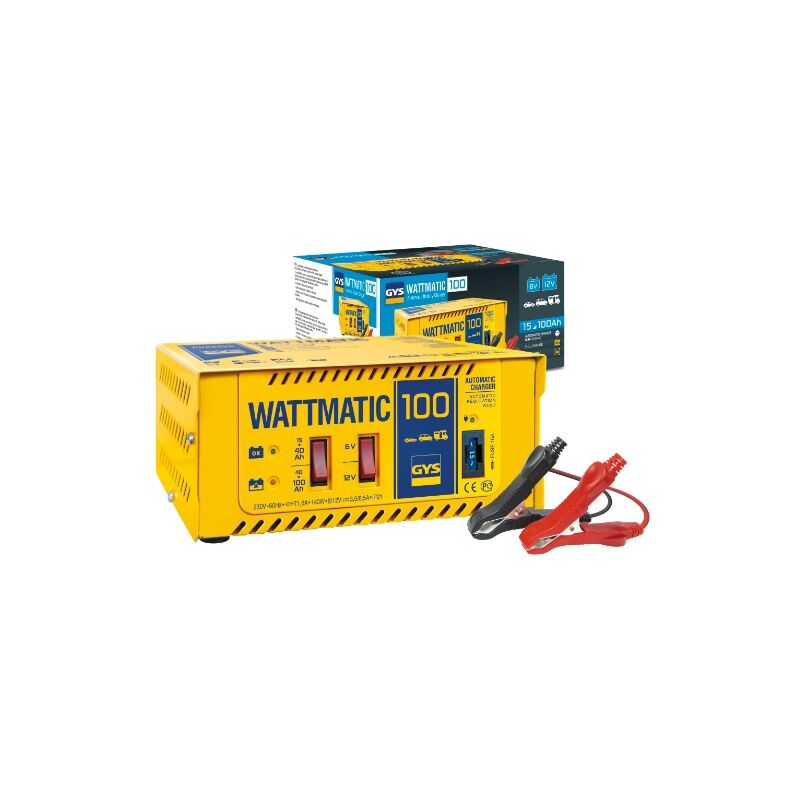 

GYS - Cargador WATTMATIC 100 CARGADOR TRADICIONAL WATTMATIC 100 230V-6/12V - 170W