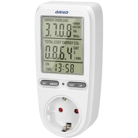 Wattmeter, Energierechner mit LCD-Anzeige OR-WAT-435(GS) schuko