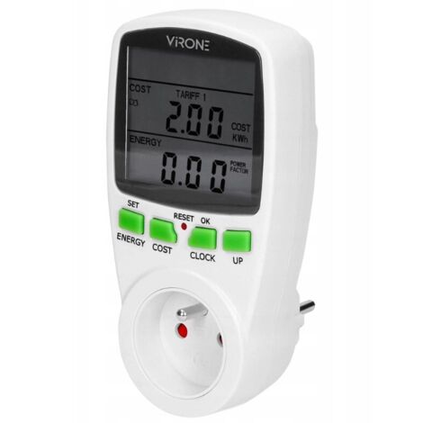 WATTMÈTRE À DOUBLE TARIF AVEC ÉCRAN LCD ET BATTERIE - ON-EM-1