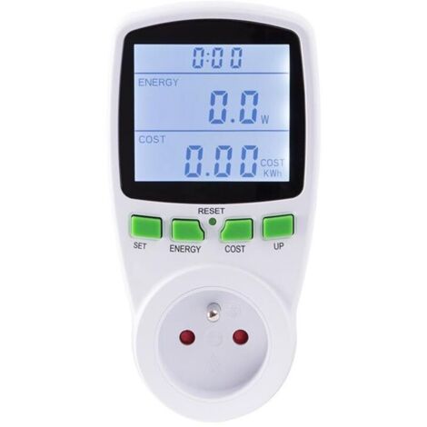 WATTMETRE PRISE – compteur electrique consommation d'énergie, programmateur prise electrique, protection surcharges – Maîtrisez votre électricité avec style et précision