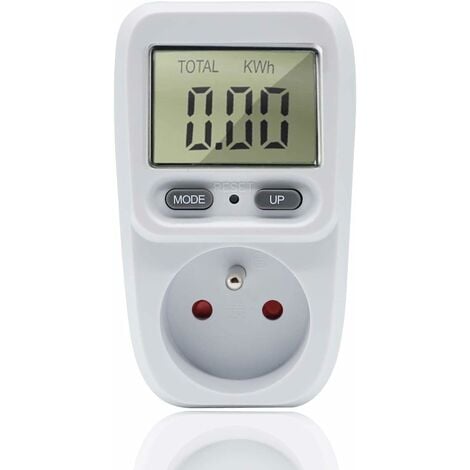 Wattmètre Prise Compteur d'Énergie Numérique, Maxcio Consommation d'Énergie  avec 7 Mode et l'écran LCD, Prise de Consommation Electrique Surveillance  de l'Énerg…