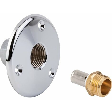 Watts – Applique traverse cloison chromée – Laiton à sertir – Ø 12 mm femelle – Fixation par vis – Adaptée pour tous raccords PER
