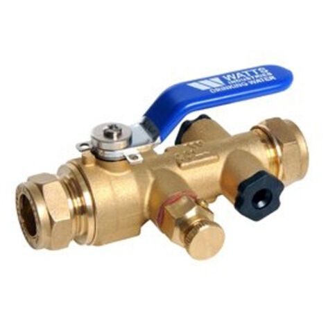 Watts Basic clapet anti-retour type cc avec poignée sans vidange et contrôle 22mm ea protection