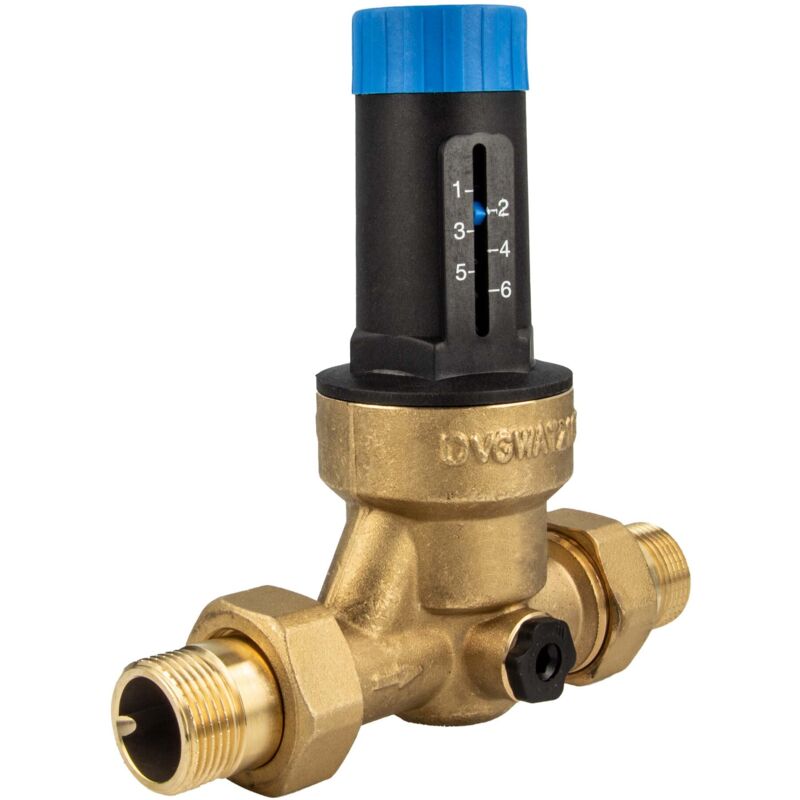 Watts - Druckminderer Drv20/n 3/4'' Dn20 0502520 Dvgw Geprüft 1, 5 Bis 6 Bar Mit Einstellanzeige