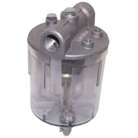 Watts – Filtre fioul séparateur d'eau 150 l/h – Capacité 0,30 dm³ avec purgeur – Acier inoxydable – Pour cuves anciennes - 0010080003