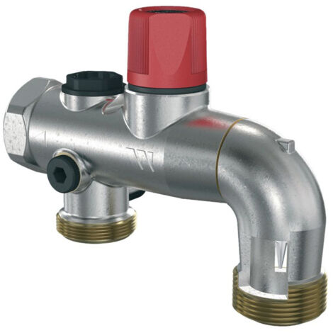 Watts – Groupe de sécurité coudé 1'' en inox – Soupape à levée progressive – Débit 5 m³/h – Compatible chauffe-eaux horizontaux