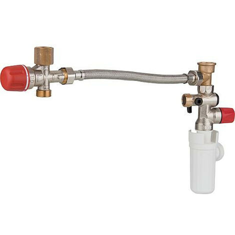 Watts – Kit ECO chauffe-eau avec groupe de sécurité SFR DN 20 – Flexible inox 300mm – Mitigeur thermostatique RLT M 2 – Té spécial dérivation