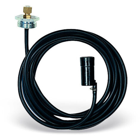 Watts – Plongeur souple pour raccordement jauge Télévar 2.20m – Tête métallique filetée 1” – Raccord tube Ø 6mm – Matériau perbunan - 22L0104120