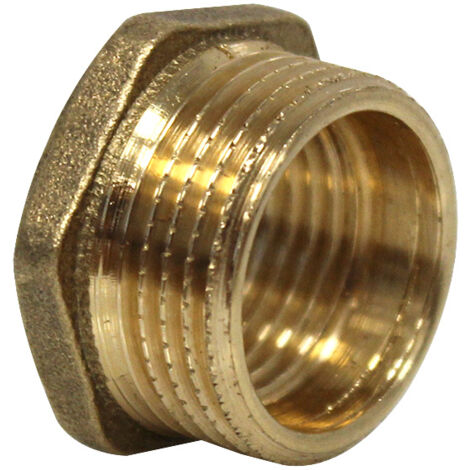Watts – Raccord laiton mâle/femelle réduit 3/4'-1/2' – Filetage plomberie 20/27-15/21 – Pour installations sanitaires et de chauffage