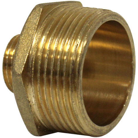Watts – Raccord laiton réduit mâle/mâle 1'1/4-1/2' (33/42-15/21) – Filetage plomberie pour installations sanitaires – Étanchéité renforcée