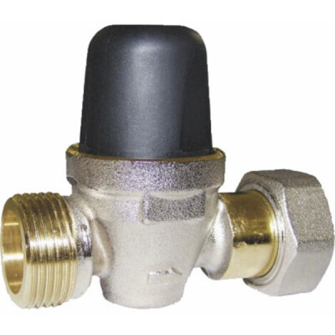 Watts – Réducteur de pression ECS Redubar MF écrou 20x27 – Corps laiton nickelé – Débit 38 l/min – Température max 70 °C – Pression max 15 bar