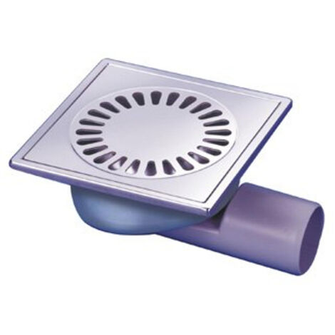 Watts – Siphon de sol compact 150 x 150 mm – Sortie Ø 50 mm – Débit 0,7 l/s vertical – Acier inoxydable AISI 304 pour carrelage