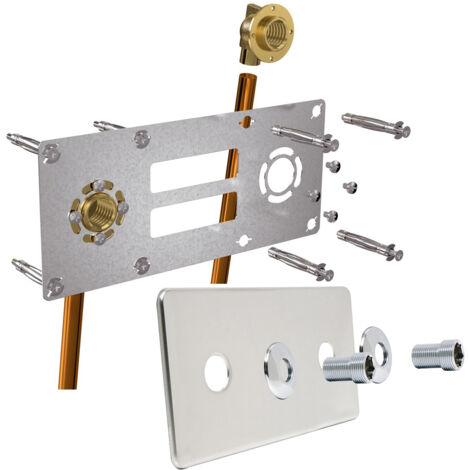 Watts – Sortie de cloison cuivre Ø14 – Fixation 1/2' (15/21) – Entraxe 150mm – Installation rapide pour cloisons en plaques de plâtre