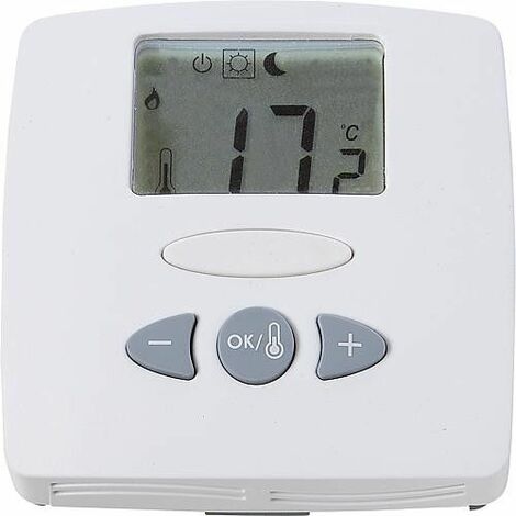 Watts – Thermostat ambiance 230V sans sonde de sol – Plage de réglage 5 à 30°C – Contact silencieux Triac – Indice de protection IP30