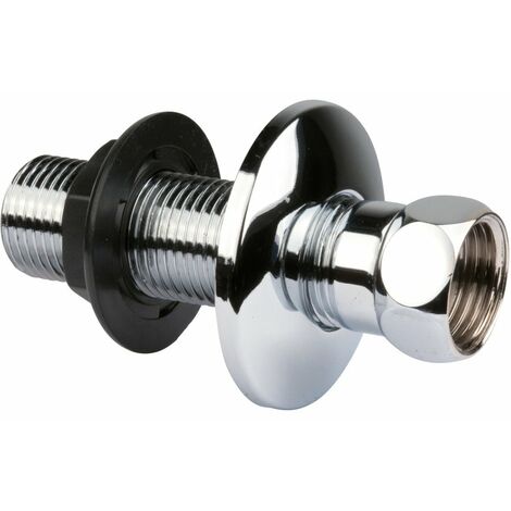 Watts – Traversée de cloison écrou tournant à plateau 75 mm – Raccord droit mâle 1/2' – Laiton pour installations plomberie
