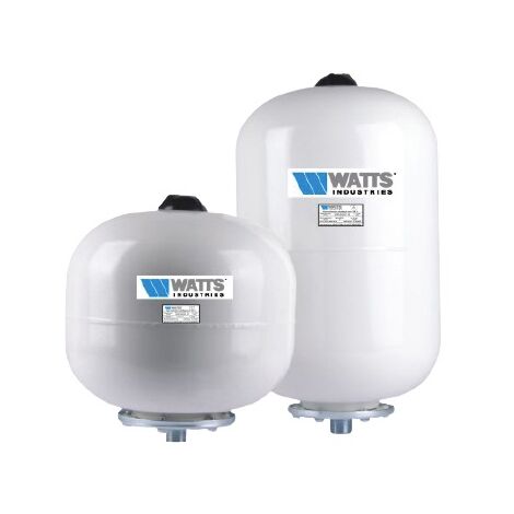 Watts – Vase d'expansion sanitaire 12L – Vessie interchangeable EPDM – Raccordement 3/4" Mâle – Pression maxi 10 bar – Montage facile