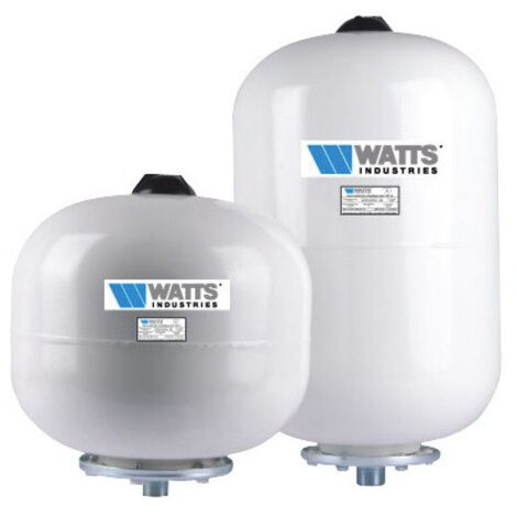 Watts – Vase d'expansion sanitaire 18 litres – Vessie interchangeable EPDM – Pression de service 8 bars – Installation facile avec fixation murale
