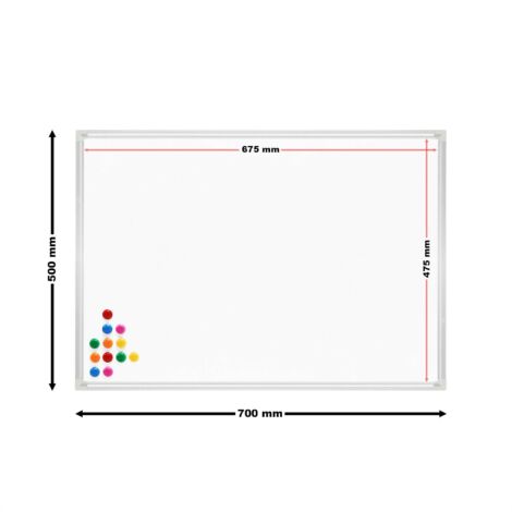 Wattshiteboard magnético de pared 70x50cm 12 imanes incluidos tablero expositor 160002493