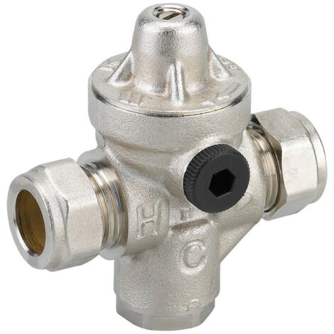 WattsRedufixdrukreduceerventiel instelbaar van 1.5 tot 5 bar22mm knelt.b.v. water