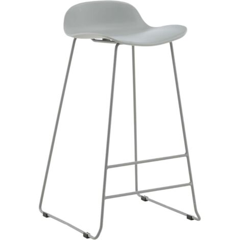 Wave Barhocker Schalenstuhl grau.