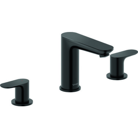 Wave Duravit, robinetterie de lavabo à 3 trous, saillie 129 mm,