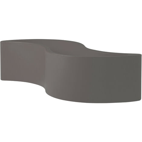 Wave Pot  Grigio argilla Vaso decorativo in polietilene originale Slide colorato giardino di design esterno interno bar ristorante hotel
