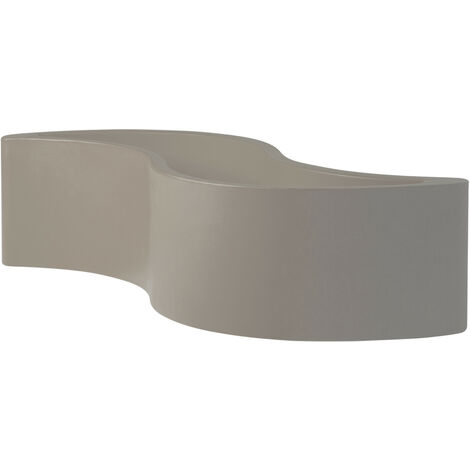 Wave Pot  Grigio tortora Vaso decorativo in polietilene originale Slide colorato giardino di design esterno interno bar ristorante hotel
