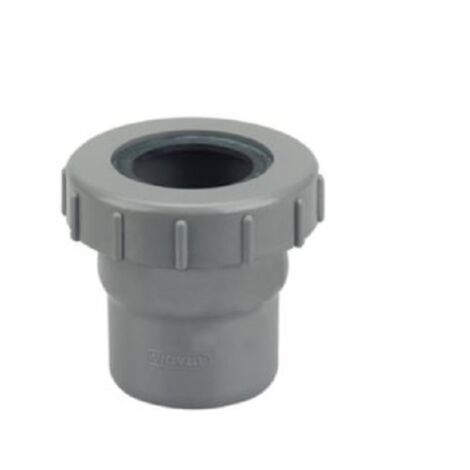 Wavin – Raccord d'évacuation PVC double femelle D40 – Forme droite – Diamètre 40mm – Pour évacuation eaux usées – 3025924