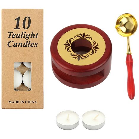 Wax Seal Melting Sealing Warmer Spoon Furnace Stamp Wood Stove Pot Tool Set  Melter Sticks Tealight Candle Melt Kit Kits 