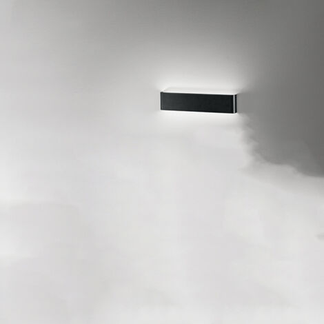 Way Applique LED 12W 1260LM 3000K in alluminio verniciato nero 41cm