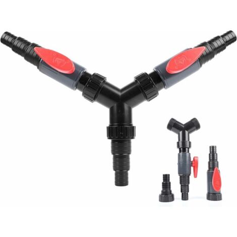 Way Y Manifold Water Distributor 2 Stop Valves 25/32/38mm (1&quot/ 1 1/4&quot / 1 1/2&quot) for Pond Pumps and Waterways，，