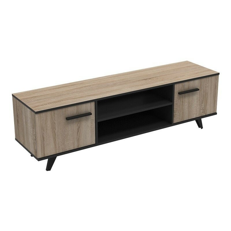 Les Tendances - Meuble tv Bruce 2 portes 2 niches