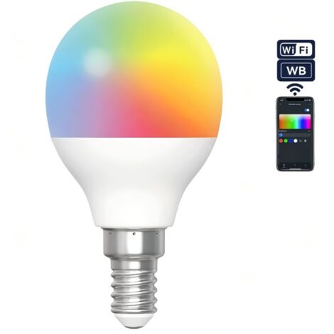 WB G45 E14 6,5W RGB+CCT, 555lm, ampoule intelligente Wi-Fi