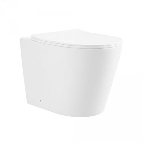 WC a pavimento YJ-3380MW in bianco opaco smaltato 36x56x40 cm.
