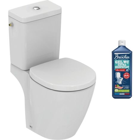 WC à poser angle Ideal Standard Connect space avec abattant + nettoyant