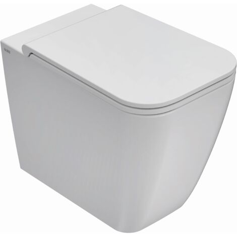 WC à poser en céramique 56x36 cm Globo Stone ST001BI  Blanc - Céramique - Standard