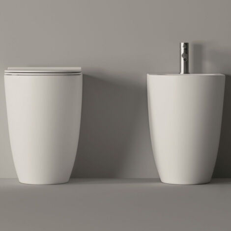 Wc a poser FORM H50 Blanc brillant. Abattant standard