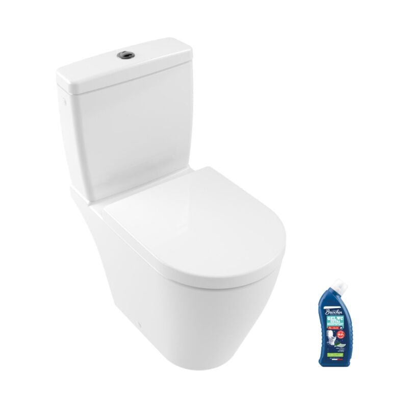 Villeroy&boch - wc à poser sans bride villeroy et boch Avento avec abattant frein de chute déclipsable + nettoyant Briochin