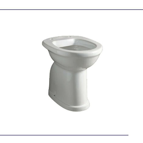 WC a Terra Filo Muro Per Disabili Con Brida - Scarico A Parete - Senza Sedile Coprivaso