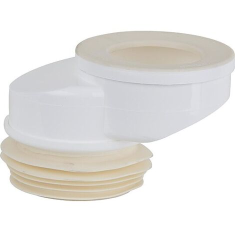 WC Anschluss exzentrisch 60 mm - Weiß - Ø 100 mm