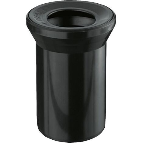 WC-Anschlussstutzen mit Dichtung Ø 110/110 mm, gerade - schwarz