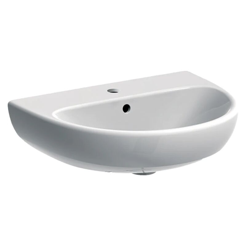 Lavabo 55x44 cm blanc brillant Geberit Selnova - Avec Demi